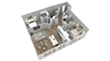 QIN floorplans 2 bed 2 bath